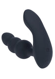 Levelz Dual Motor Beaded Vibrating Liquid Silicone Rechargeable Prostate Stimulator with Remote Control - Black