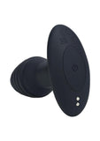 Levelz Vibrating & Rotating Ribbed Silicone Rechargeable Anal Plug with Remote Control - Black