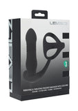 Levelz Vibrating & Thrusting Silicone Rechargeable Prostate Massager with Tri O Cock Ring - Black
