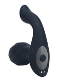 Levelz Vibrating & Rotating Silicone Rechargeable Anal Plug with Ball Stimulator - Black