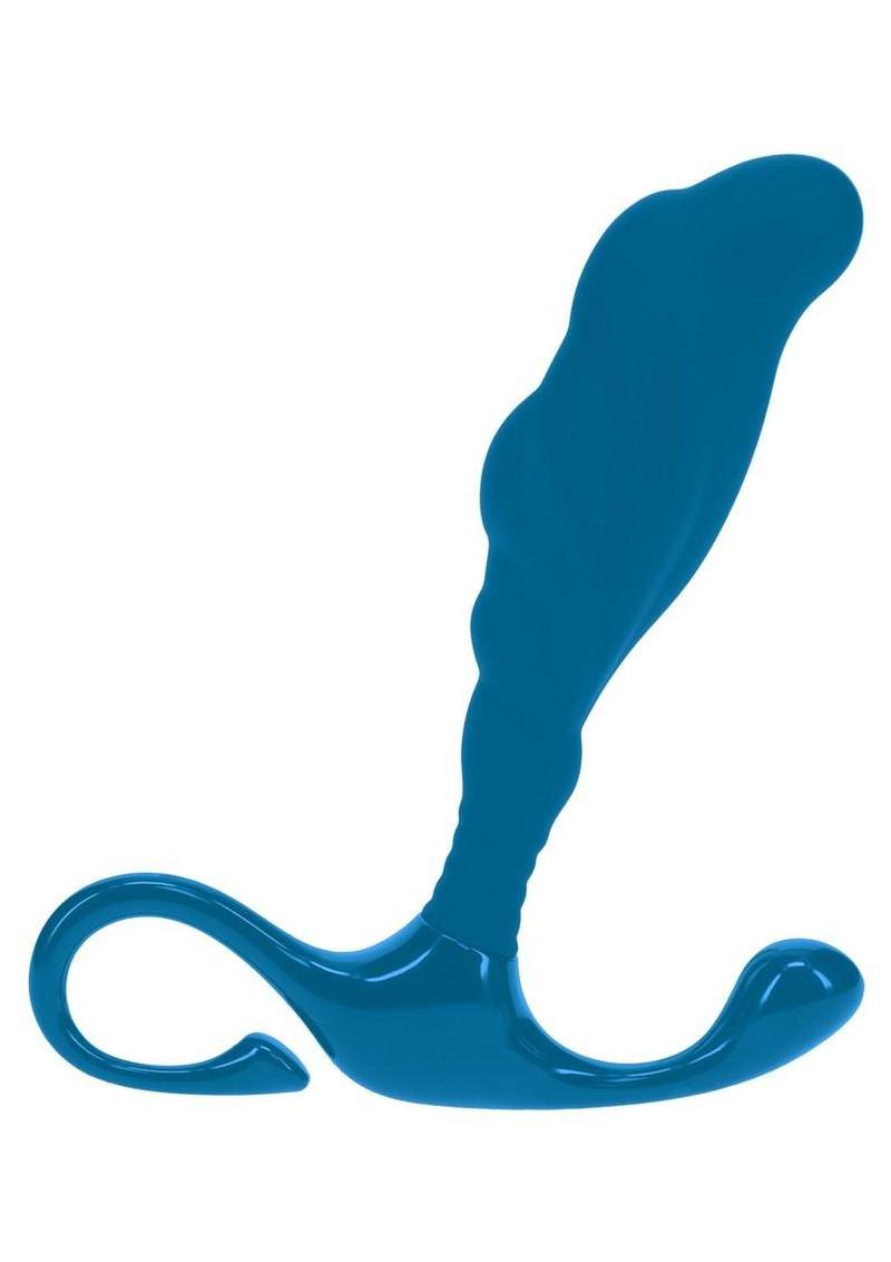 Levelz Rippled with Hard Loop Silicone Prostate Massager - Large - Teal