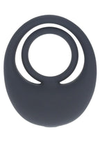 Levelz Vibrating Liquid Silicone Rechargeable Cock & Ball Ring - Black