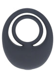 Levelz Vibrating Liquid Silicone Rechargeable Cock & Ball Ring - Black