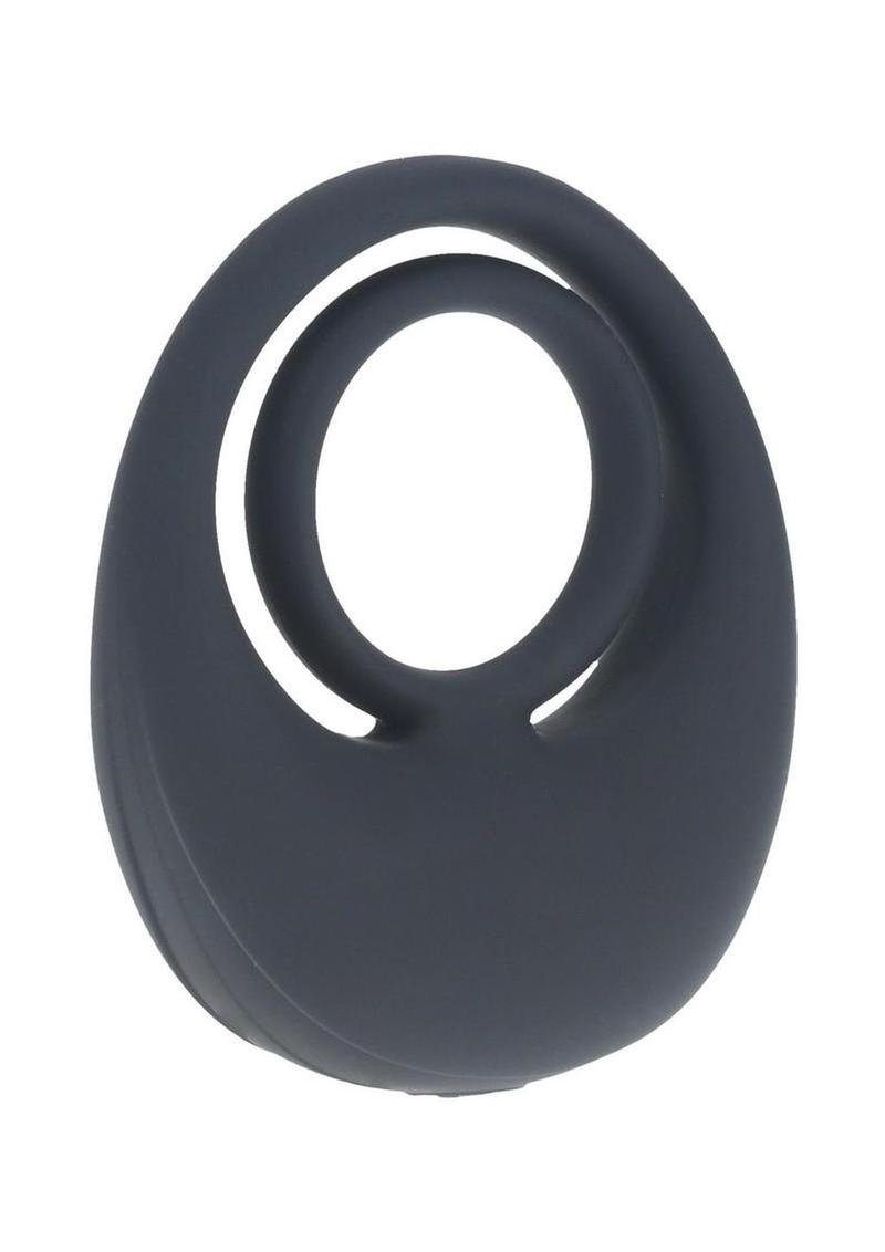 Levelz Vibrating Liquid Silicone Rechargeable Cock & Ball Ring - Black