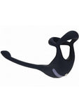 Levelz Vibrating Silicone Rechargeable Tri O Cock Ring with Prostate Stimulator and Remote Control - Black