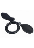 Levelz Ribbed Inflatable Silicone Anal Plug - Black