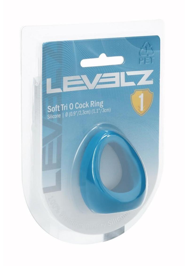 Levelz Soft Tri O Silicone Cock Ring - Teal