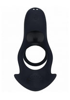 Levelz Triple Motor Vibrating Silicone Rechargeable Cock Ring - Black