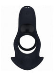 Levelz Triple Motor Vibrating Silicone Rechargeable Cock Ring - Black