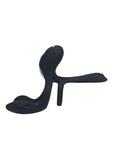 Levelz Triple Motor Vibrating Silicone Rechargeable Cock Ring - Black