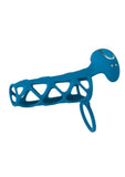 Levelz Vibrating Silicone Rechargeable Cock Cage & Ball Ring - Teal