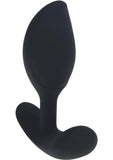 Levelz Vibrating Liquid Silicone Rechargeable Anal Plug with Remote Control - Black