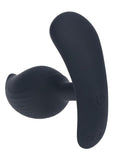 Levelz Vibrating Liquid Silicone Rechargeable Anal Plug with Remote Control - Black