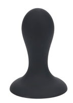 Levelz Single Rattle Liquid Silicone Anal Plug - Small - Black