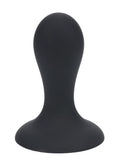 Levelz Single Rattle Liquid Silicone Anal Plug - Small - Black