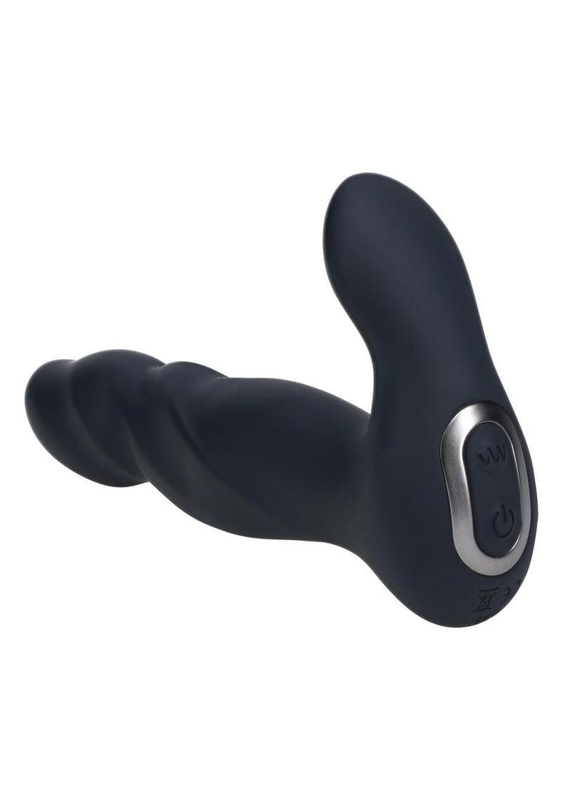 Levelz Vibrating & Thrusting Silicone Rechargeable Prostate Massager - Black