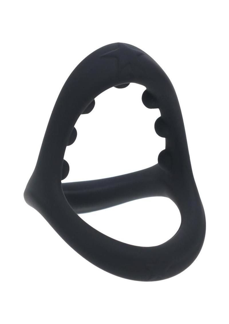 Levelz Soft Bead Grip Silicone Cock & Ball Ring - Black