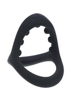 Levelz Soft Bead Grip Silicone Cock & Ball Ring - Black