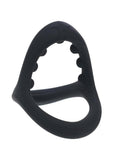 Levelz Soft Bead Grip Silicone Cock & Ball Ring - Black