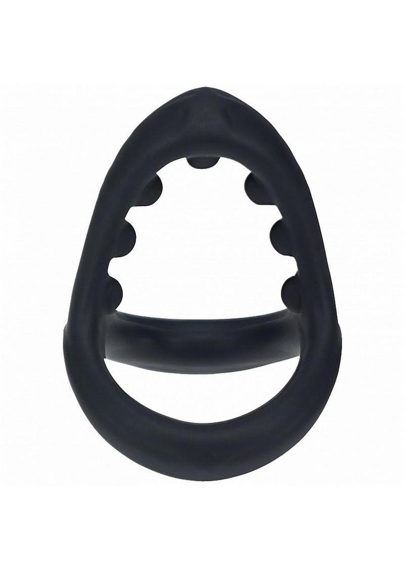 Levelz Soft Bead Grip Silicone Cock & Ball Ring - Black