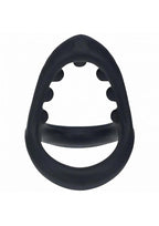 Levelz Soft Bead Grip Silicone Cock & Ball Ring - Black