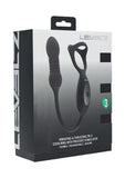 Levelz Vibrating & Thrusting Silicone Rechargeable Tri O Cock Ring with Prostate Stimulator - Black