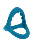 Levelz Soft Bead Grip Silicone Cock & Ball Ring - Teal