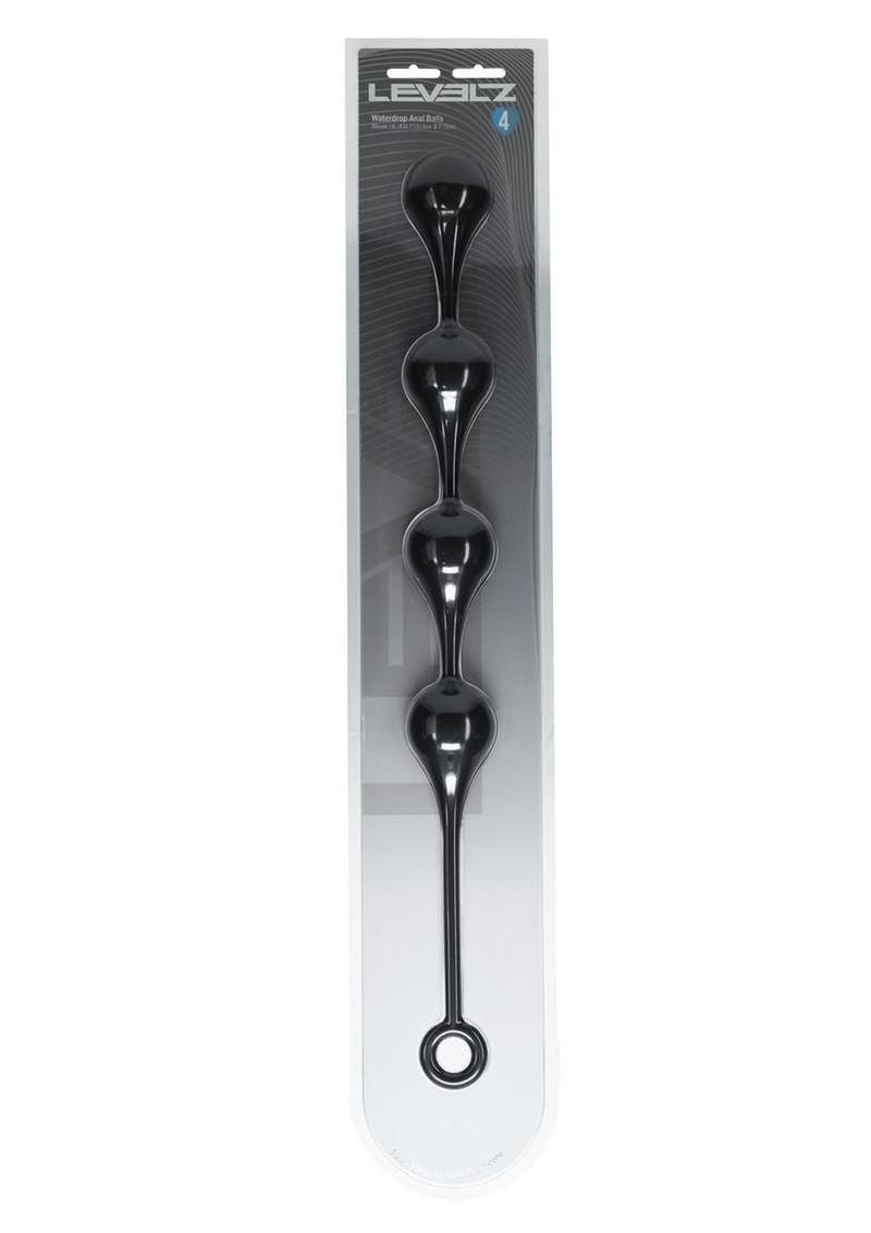 Levelz Waterdrop Silicone Anal Balls - XL 50mm - Black