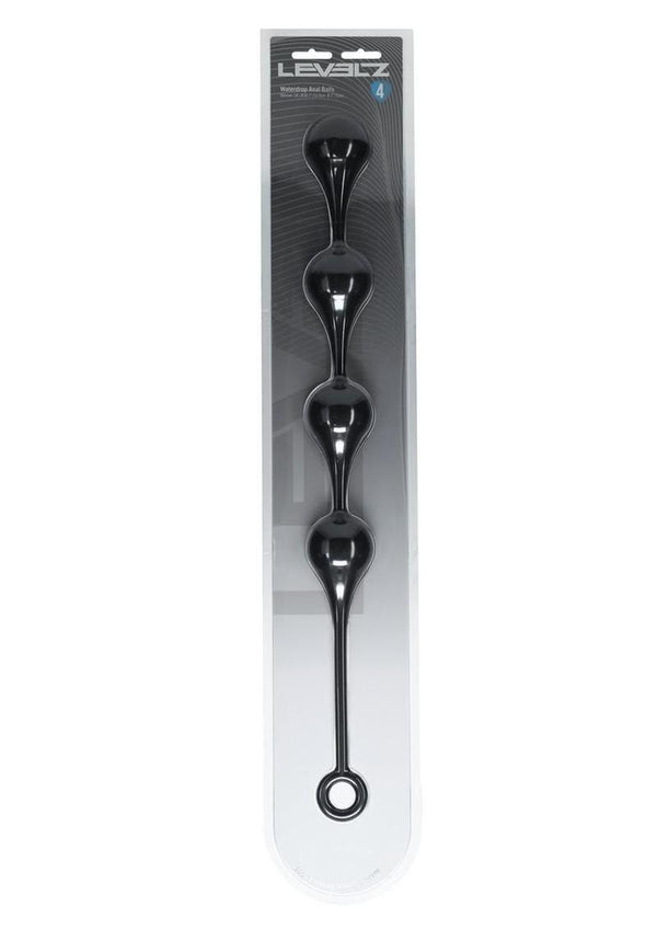Levelz Waterdrop Silicone Anal Balls - XL 50mm - Black