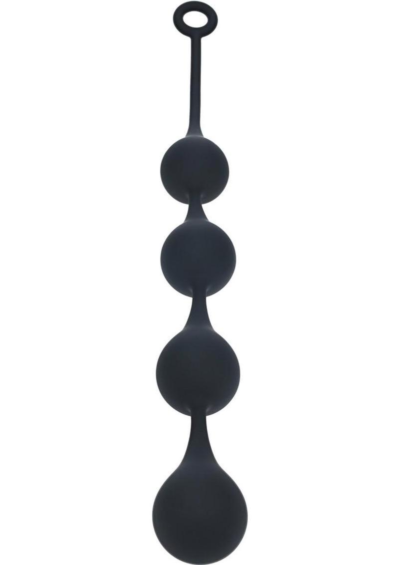 Levelz Waterdrop Silicone Anal Balls - XL 50mm - Black