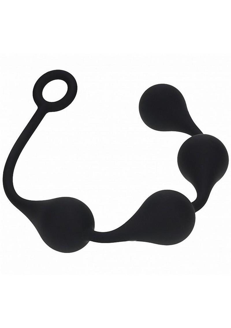 Levelz Waterdrop Silicone Anal Balls - XL 50mm - Black
