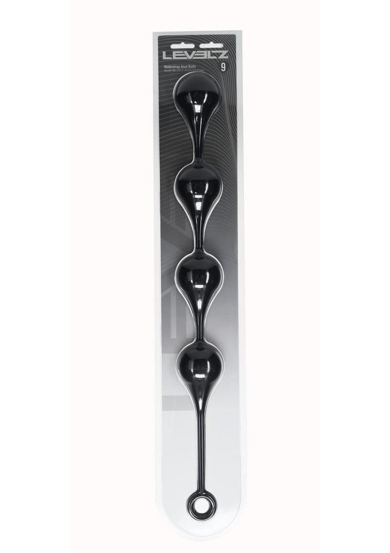 Levelz Waterdrop Silicone Anal Balls - XXL 60mm - Black