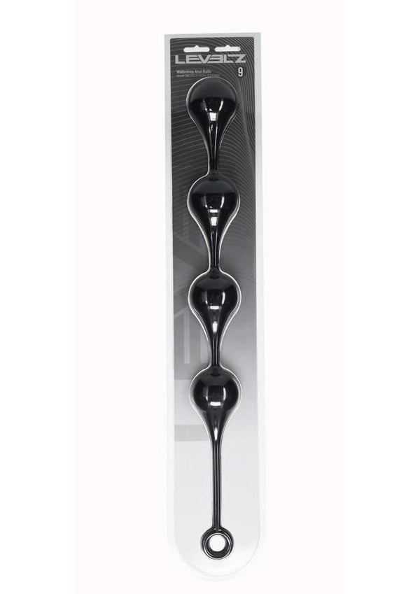Levelz Waterdrop Silicone Anal Balls - XXL 60mm - Black