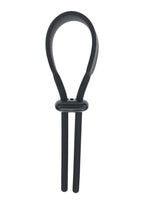 Levelz Wide Adjustable Silicone Lasso Cock Ring - 5mm - Black