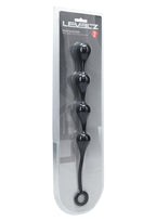 Levelz Waterdrop Silicone Anal Balls - Medium 30mm - Black