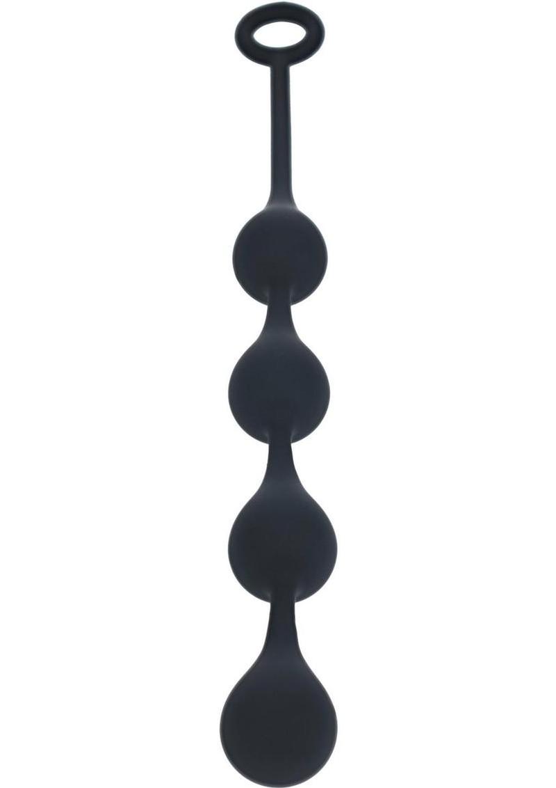 Levelz Waterdrop Silicone Anal Balls - Medium 30mm - Black