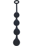 Levelz Waterdrop Silicone Anal Balls - Medium 30mm - Black
