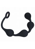 Levelz Waterdrop Silicone Anal Balls - Medium 30mm - Black