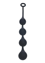 Levelz Waterdrop Silicone Anal Balls - Large 40mm - Black