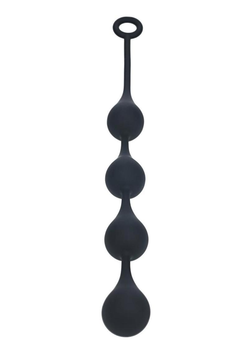 Levelz Waterdrop Silicone Anal Balls - Large 40mm - Black