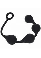 Levelz Waterdrop Silicone Anal Balls - Large 40mm - Black