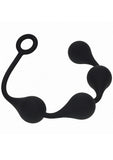Levelz Waterdrop Silicone Anal Balls - Large 40mm - Black