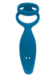 Levelz Vibrating Silicone Rechargeable Prostate Stimulator with Cock & Ball Ring - Teal