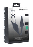 Levelz Vibrating Silicone Rechargeable Prostate Stimulator with Cock & Ball Ring - Black