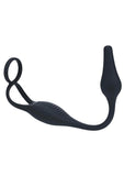 Levelz Vibrating Silicone Rechargeable Prostate Stimulator with Cock & Ball Ring - Black