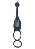 Levelz Vibrating Silicone Rechargeable Prostate Stimulator with Cock & Ball Ring - Black
