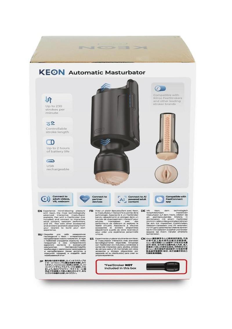 Kiiroo Keon Automatic Rechargeable Interactive WiFi Masturbator - Black