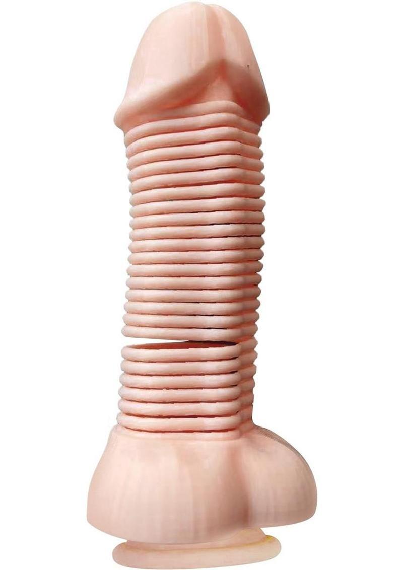 Dinky Slinky Pecker Spring Toy with Suction Cup - Vanilla