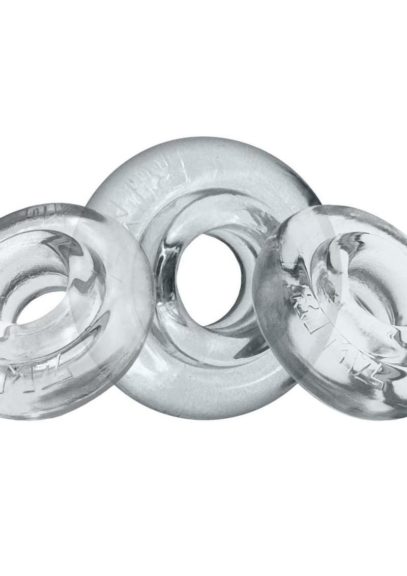 Oxballs Rimrings Multi Size Cockrings (3 Pack) - Clear