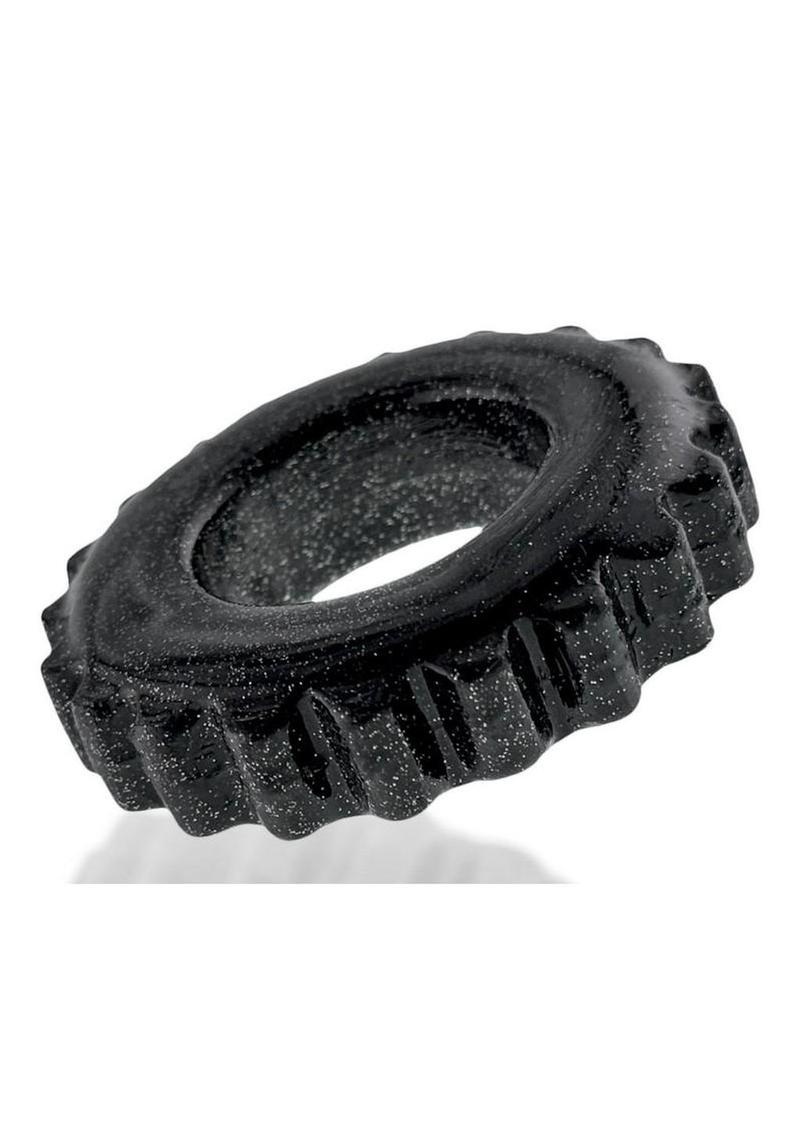Oxball Plushy Single Cock Ring - Black Mica